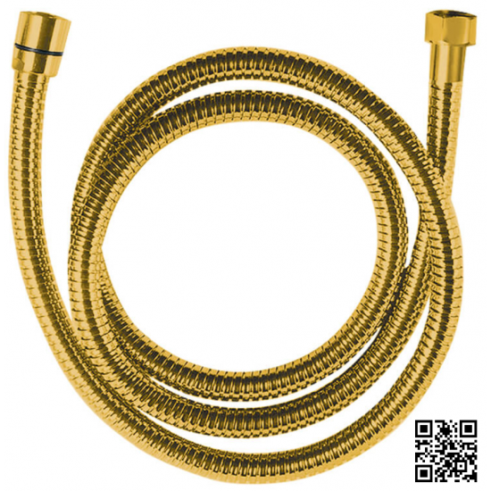 Wąż natryskowy ARNO rozciągliwy 1500-1800 mm złoty Laveo